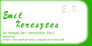 emil keresztes business card